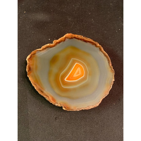 BLUE, ORANGE & BROWN BANDED AGATE SLAB - Picture 2 of 6